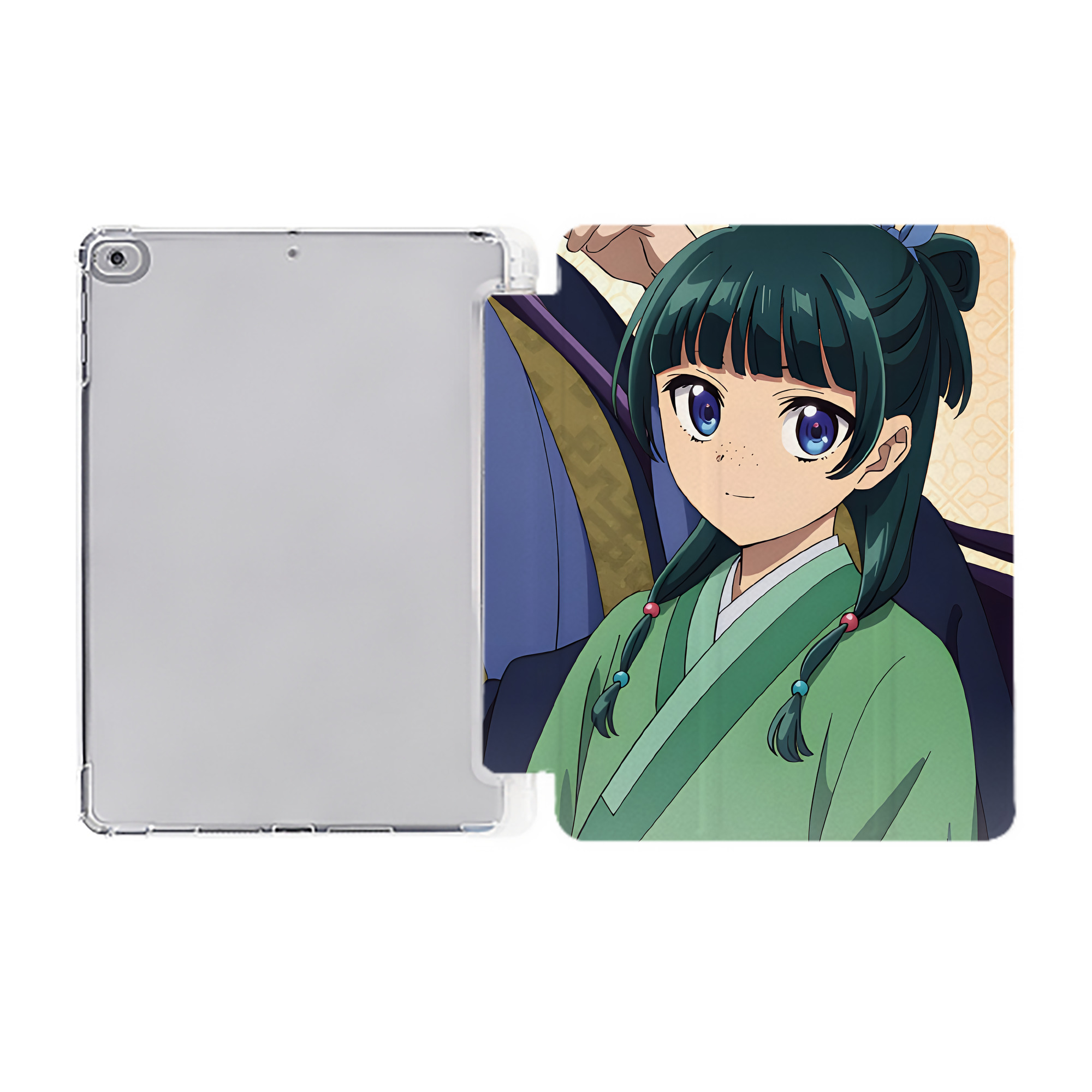 （画像用） 薬屋のひとりごと The Apothecary Diaries IPad ケース ペン収納付き 三つ折りスタンド PUレザー×シリコン 対応機種9.5/10.5/10.9インチ